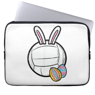 Easter Volleyball Bunny Sports Player Women Girls  Laptop Sleeve