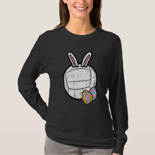 Easter Volleyball Bunny Sports Player Women Girls  T-Shirt