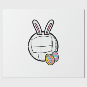 Easter Volleyball Bunny Sports Player Women Girls  Wrapping Paper