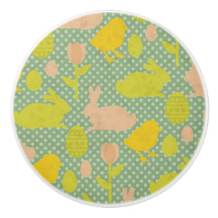 Easter Wallpaper Ceramic Knob