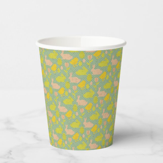 Easter Wallpaper Paper Cups (Left)