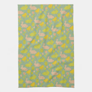 Easter Wallpaper Tea Towel