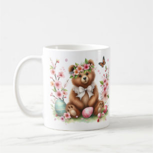Easter - Watercolor Brown Bear - Coffee Mug