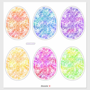 Easter Watercolor Cross Eggs
