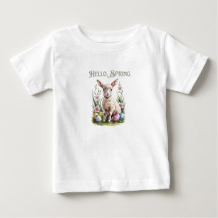Easter Watercolor Lump, Eggs & Flowers Baby T-Shirt