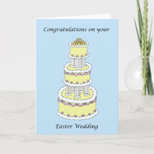 Easter Wedding Congratulations Holiday Card