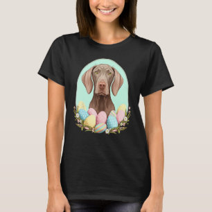 Easter Weimaraner Bunny Eggs Dog on Easter Weimara T-Shirt