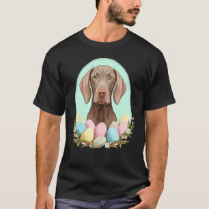 Easter Weimaraner Bunny Eggs Dog on Easter Weimara T-Shirt