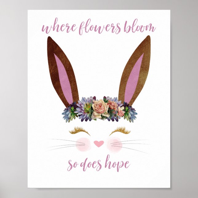 Easter where flowers bloom so does hope poster (Front)