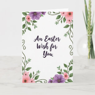 Easter Wish Floral Art Card