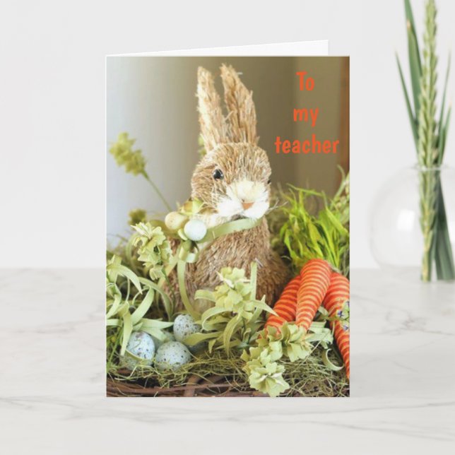 EASTER WISH FOR MY **TEACHER** HOLIDAY CARD (Front)