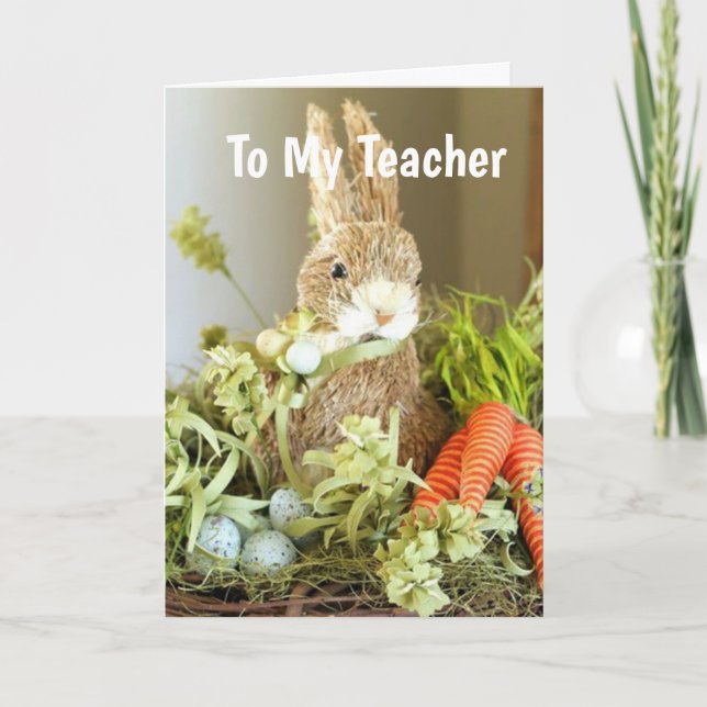 EASTER WISH FOR **TEACHER** HOLIDAY CARD (Front)