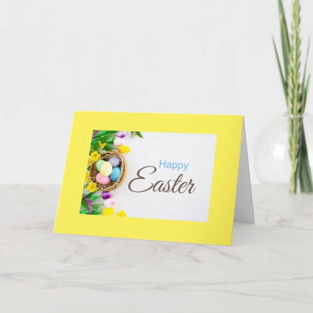 EASTER WISH FROM SILLY EASTER EGGS HOLIDAY CARD (Front)