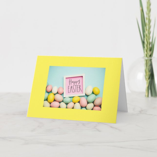 EASTER WISH FROM SILLY EASTER EGGS HOLIDAY CARD (Front)