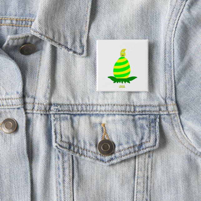 Easter Wishes 2 Inch Square Button (In Situ)