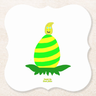 Easter Wishes Bracket Paper Coaster