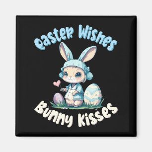 Easter Wishes Bunny Kisses Easter Easter Magnet