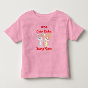 "EASTER WISHES, BUNNY KISSES" PERSONALIZED   TODDL TODDLER T-Shirt