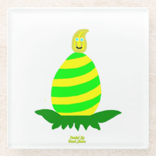 Easter Wishes Glass Coaster