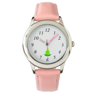 Easter Wishes Kids Pink Leather Strap Watch