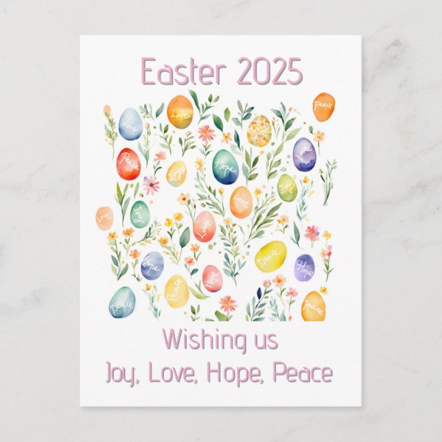 Easter wishes  postcard (Front)