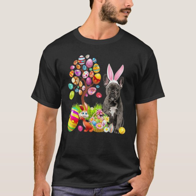 Easter With My Gnomies Bunny Ears Egg Hunting Happ T-Shirt (Front)