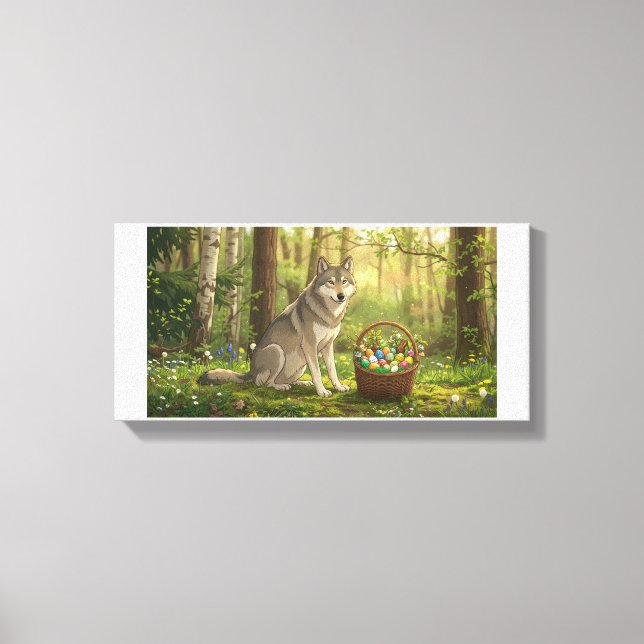 Easter Wolf  Canvas Print (Front)