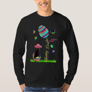 Easter Women Lucky Black Cat Bunny Easter Bonnet G T-Shirt
