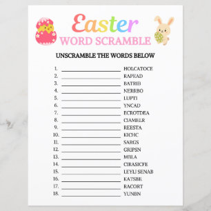 Easter Word Scramble Game