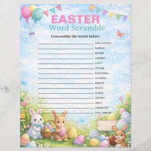 Easter Word Scramble Game Printable Easter Party