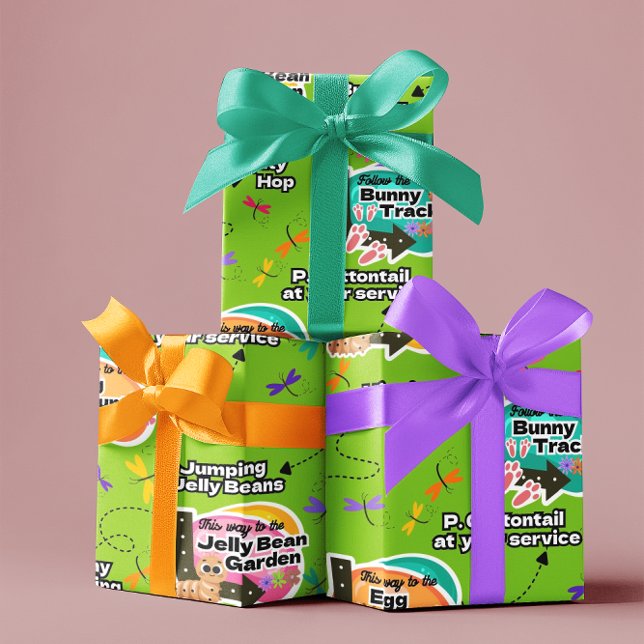 Easter Wrapping Paper Jelly Bean Signs (Creator Uploaded)