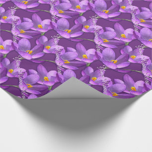 Easter Wrapping Paper Spring Crocus Gift Paper