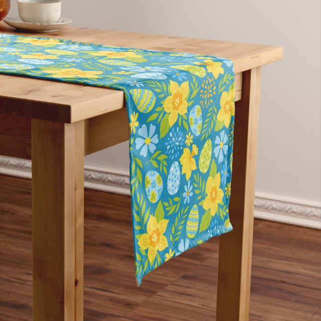 Easter Yellow Daffodils  Short Table Runner (In Situ)