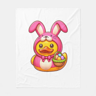 Easter Yellow Rubber Duck Cruise Ship Cruising Duc Fleece Blanket