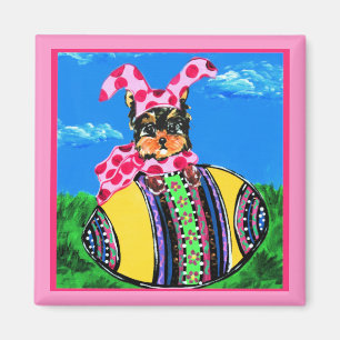 Easter Yorkie Poo Magnet