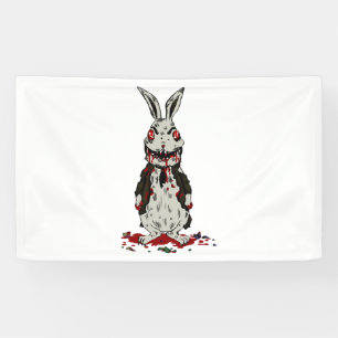 Easter Zombie Rabbit Halloween Bunny Banner