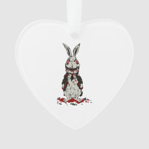 Easter Zombie Rabbit Halloween Bunny Ornament