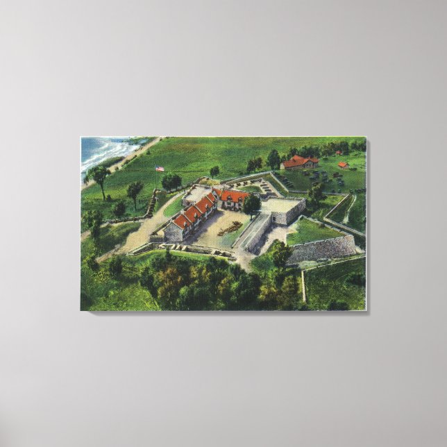 Eastern Aerial View of the Fort Grounds Canvas Print (Front)