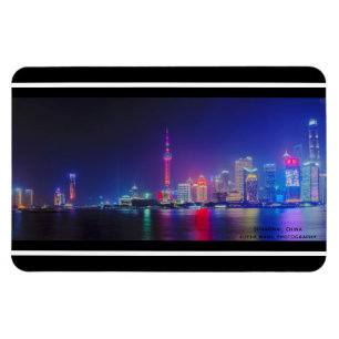 © Eastern Bank of Huangpu River, Shanghai, China Magnet