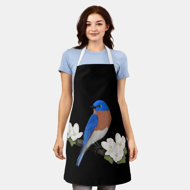 Eastern Bluebird Bird Birdlover Birdwatcher Animal Apron (Worn)