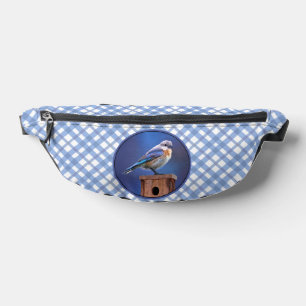 Eastern Bluebird Female Painting Original Bird Art Bum Bags