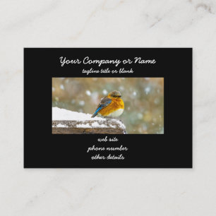 Eastern Bluebird in Snow - Original Photograph Business Card