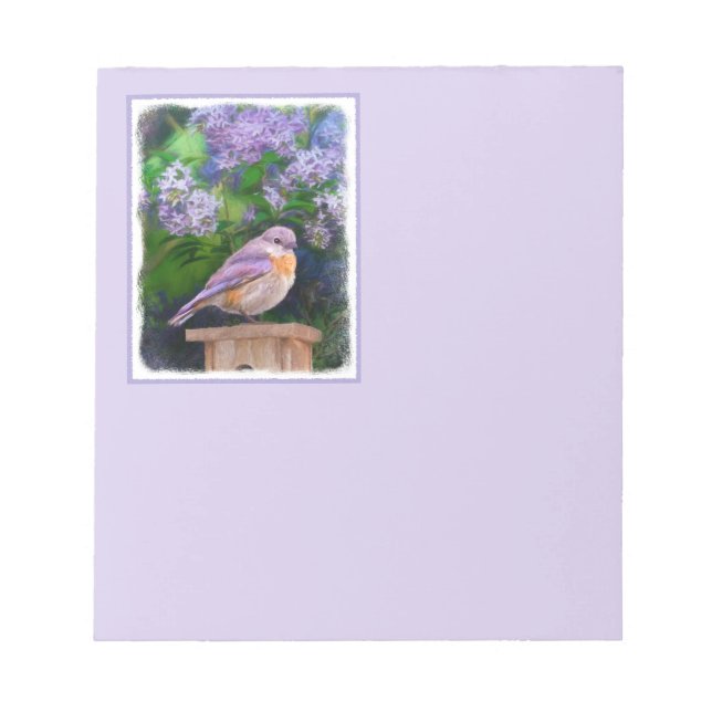 Eastern Bluebird in Snow - Original Photograph Notepad (Front)