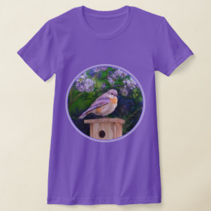 Eastern Bluebird in Snow - Original Photograph T-Shirt