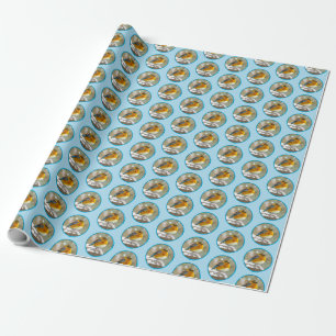 Eastern Bluebird in Snow - Original Photograph Wrapping Paper
