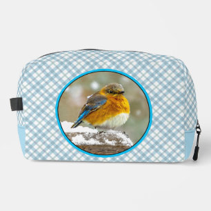 Eastern Bluebird in Snowstorm Original Photograph Dopp Kit