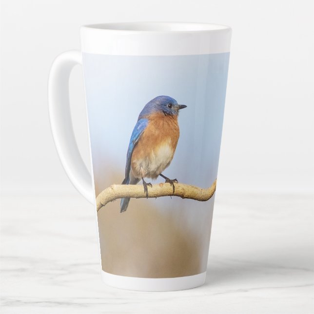 Eastern Bluebird Latte Mug (Left Angle)