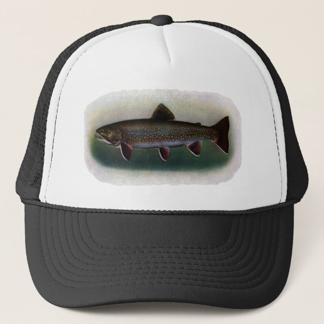 Eastern Brook Trout Painting Trucker Hat (Front)