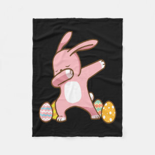 Eastern Bunny Dub Easter Sunday Happy Easter Fleece Blanket