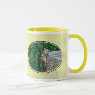 Eastern Chipmunk on Stump Mug